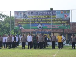 Sinergitas TNI-POLRI, Kodim 0619/Purwakarta Ikut Serta Mini Socer Bersama Tiga Pilar