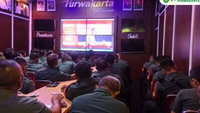 Kodim 0619/Purwakarta Melaksanakan Webinar Literasi Digital untuk Personelnya