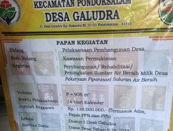 Bersumber Dari ADD, Desa Galudra Alokasikan Peningkatan Sanitasi Air Bersih