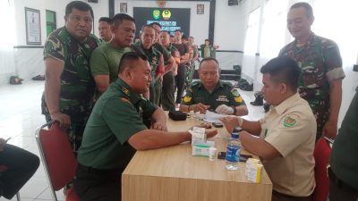 Kodim O619/Purwakarta Laksanakan Pemeriksaan EKG Seluruh Anggota