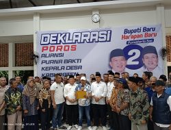 Poros Aliansi Purnabakti Kades Se-Purwakarta Dukung Paslon Nomor 2 Yadi – Pipin