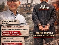 KMP Desak Penahanan Direktur PT SanFu, Unsur Sengaja Pidana Lingkungan dan Pemalsuan Dokumen Dinilai Telah Terpenuhi